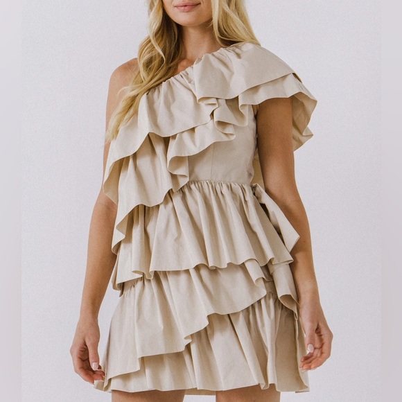 Endless Rose Ruffle One Shoulder Mini Dress - Picture 2 of 3